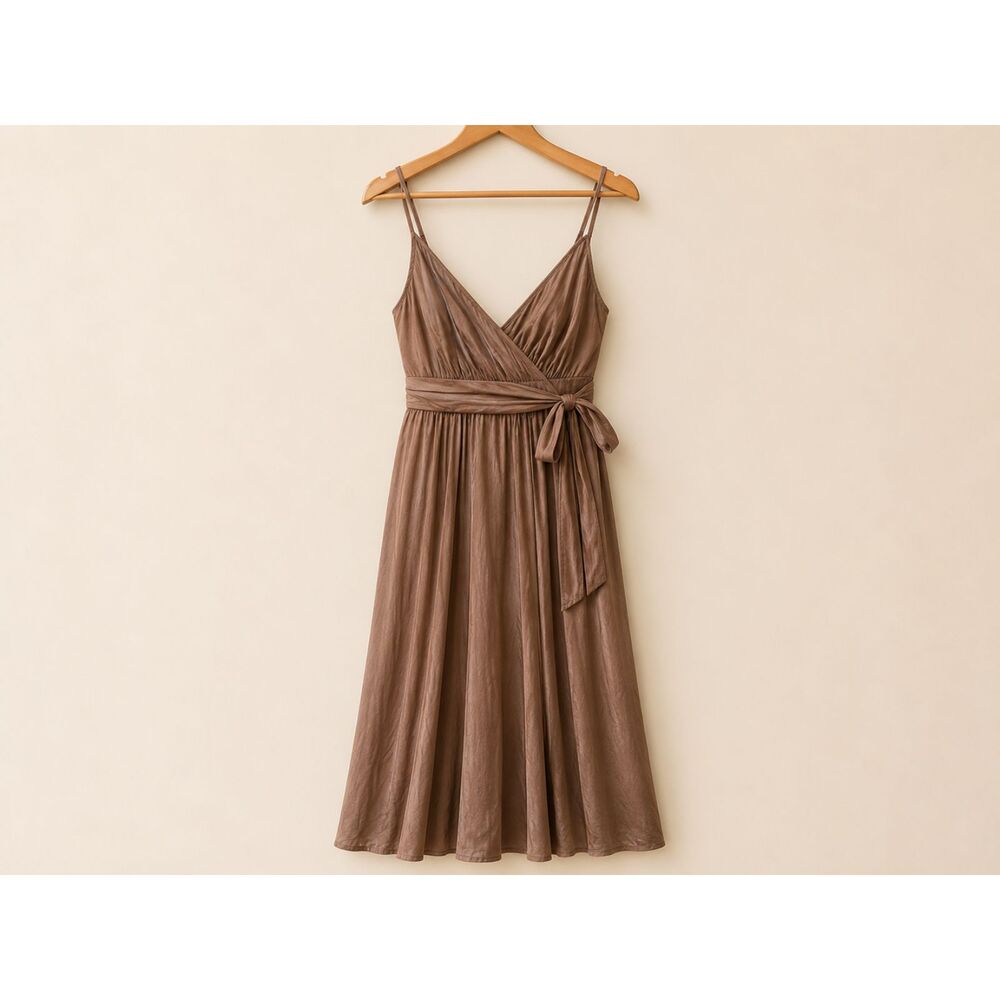 GAP Brown Tie-Waist Midi Dress | Size 4 | EUC | Worn Once